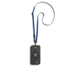 Blue Leatherite Crossbody Phone Lanyard - Strap